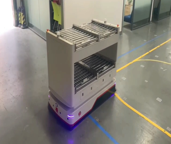 磁条导航双层滚筒式AGV